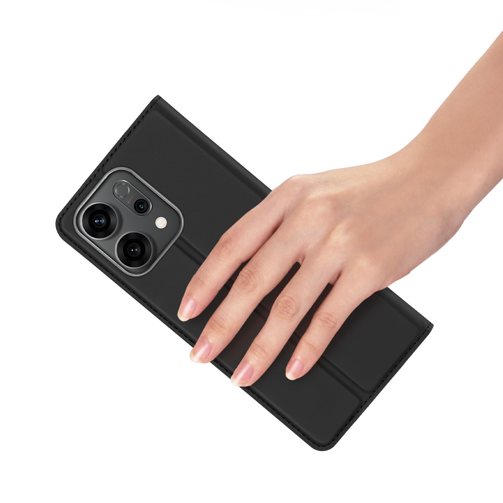 Oppo Reno 14 Slankt mobiletui, Svart