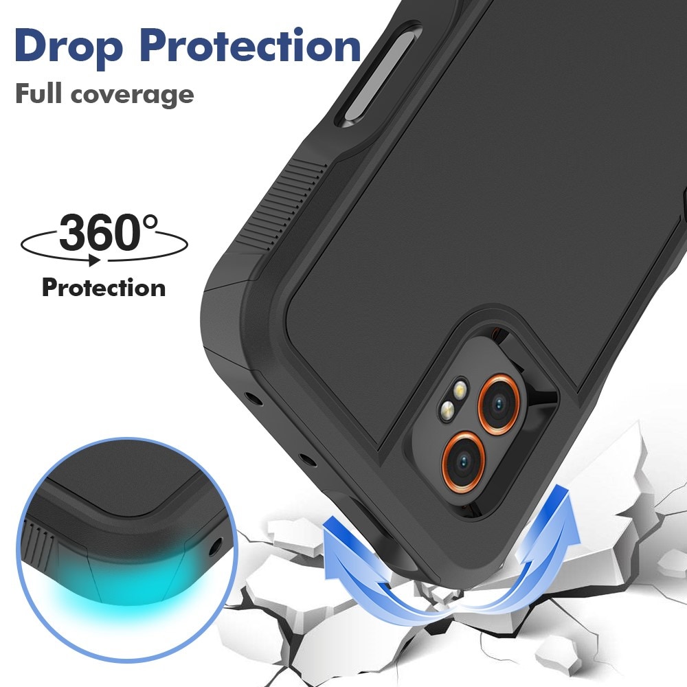 Samsung Galaxy Xcover 7 Pro Hybrid-deksel Off-road, Svart