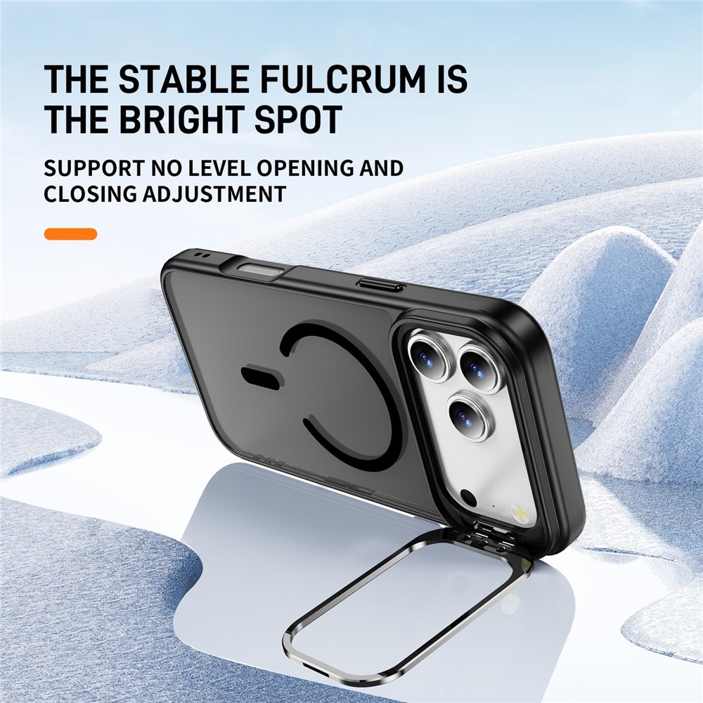 iPhone 17 Pro Max Hybriddeksel MagSafe med kickstand, Svart