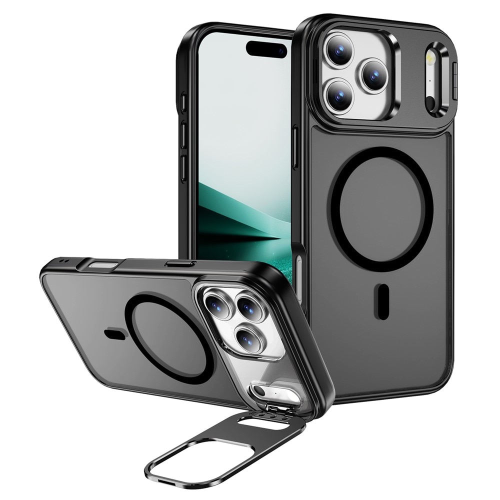 iPhone 17 Pro Hybriddeksel MagSafe med kickstand, Svart