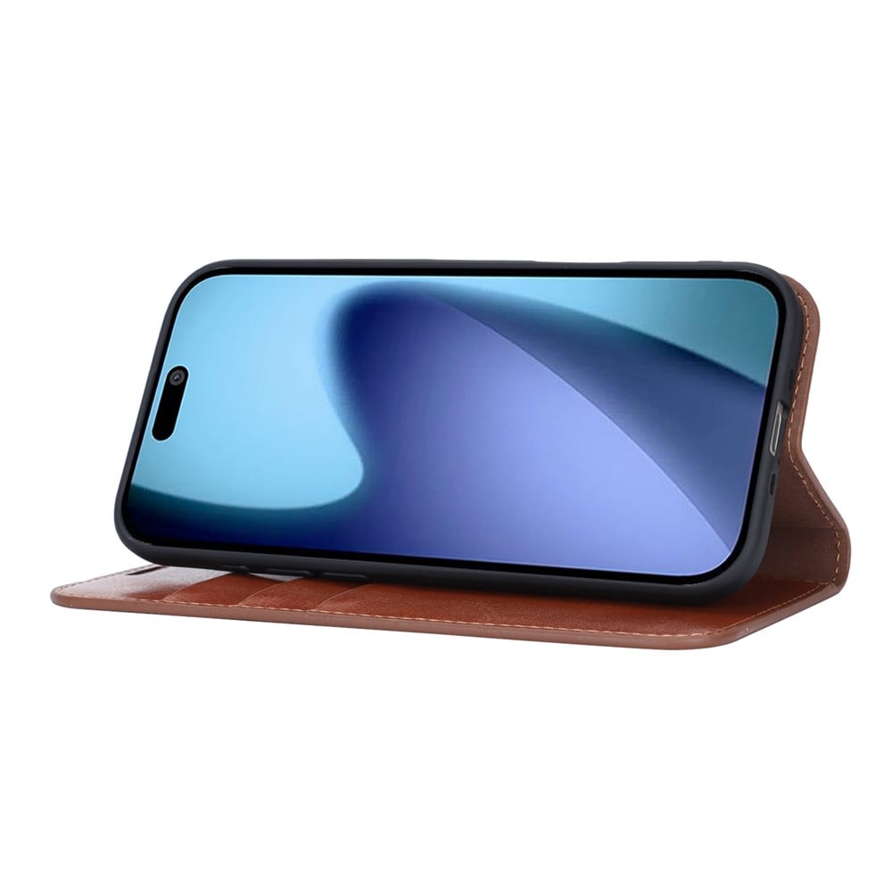 iPhone 17 Air Smidig mobiletui i ekte skinn, Svart