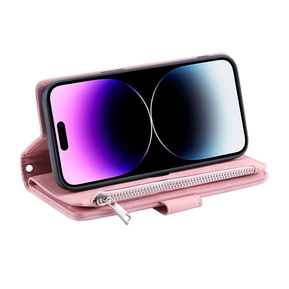 iPhone 17 Vattert lommebokveske, Rosa