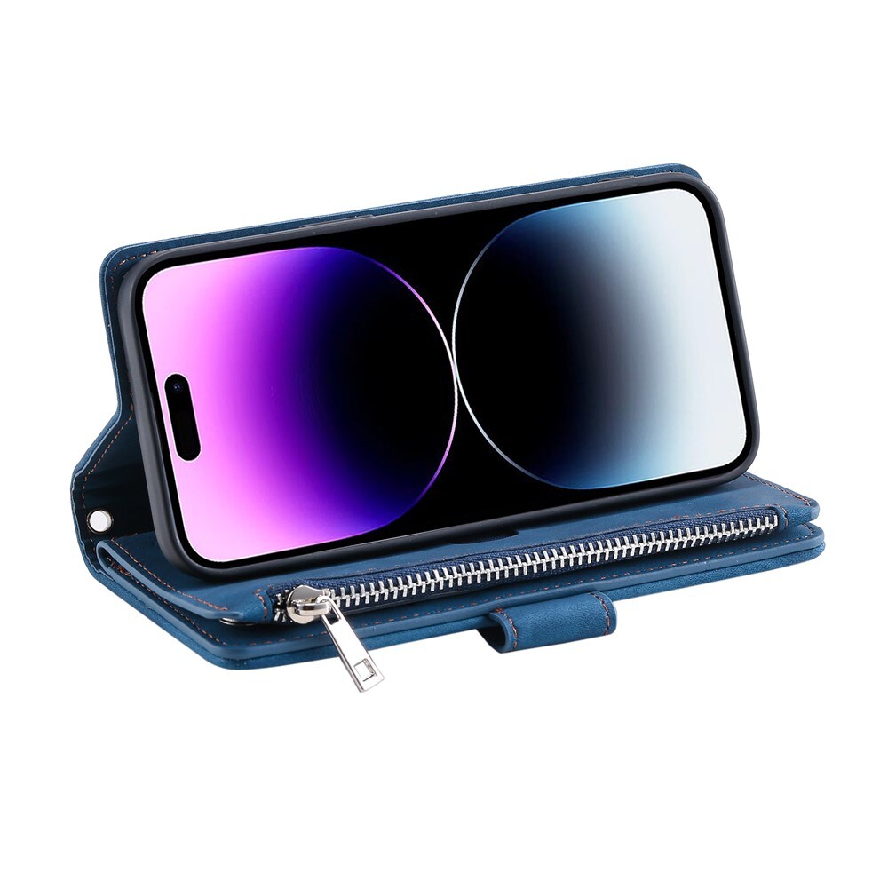 iPhone 17 Vattert lommebokveske, Blå