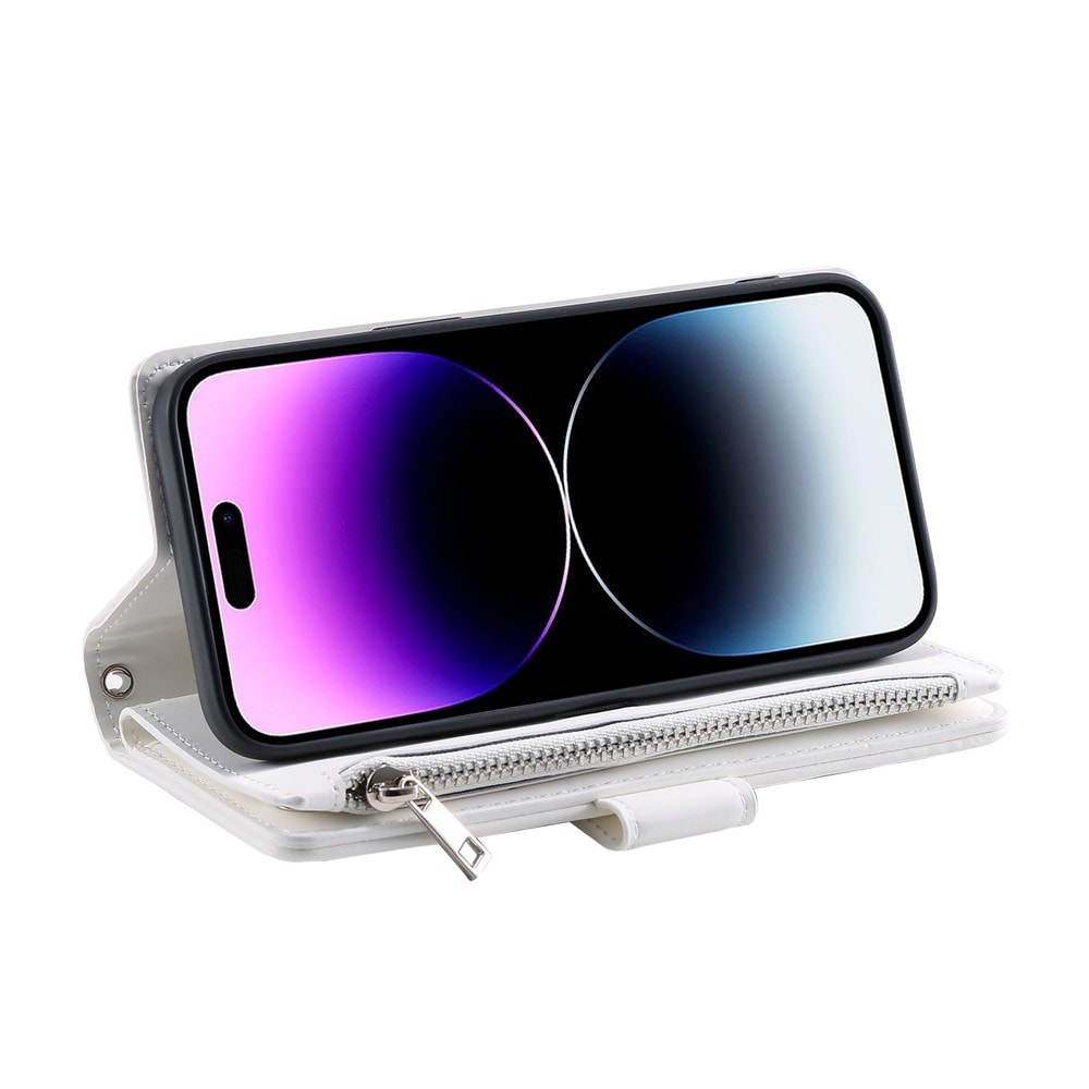 iPhone 17 Vattert lommebokveske, Hvit