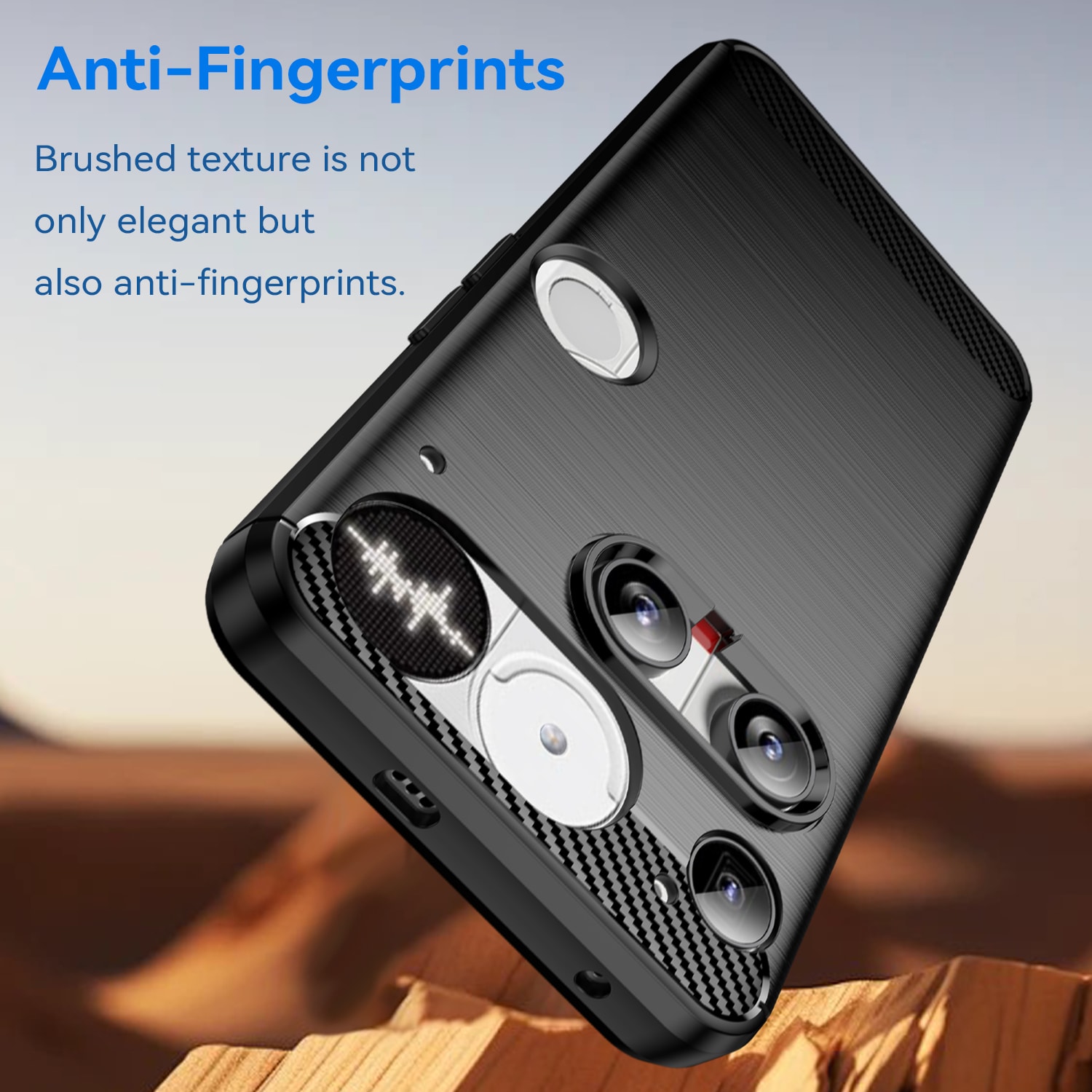 Nothing Phone 3 TPU-deksel Brushed, Svart