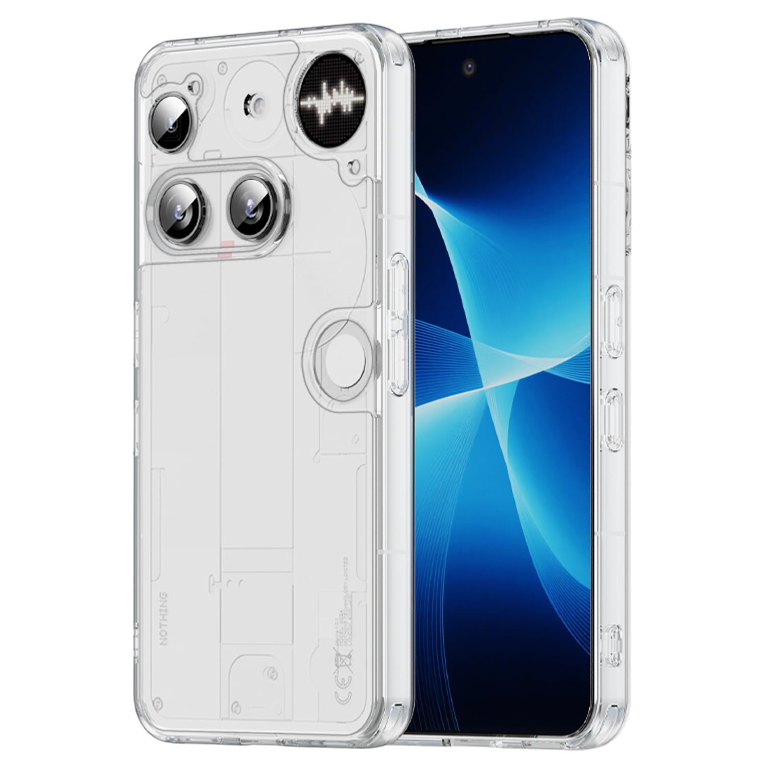 Nothing Phone 3 Crystal Hybrid-deksel, Gjennomsiktig