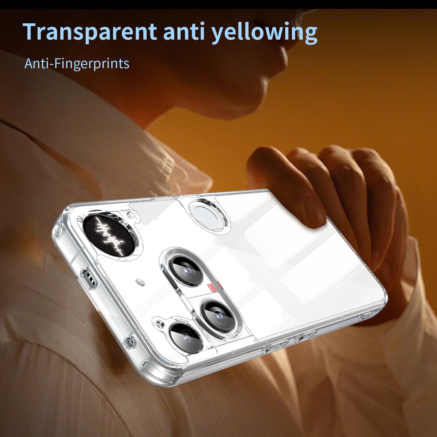 Nothing Phone 3 Crystal Hybrid-deksel, Gjennomsiktig