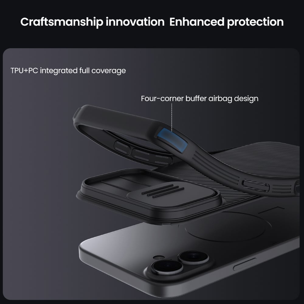 iPhone 17 Deksel med kameralinsebeskyttelse - CamShield, Grønn