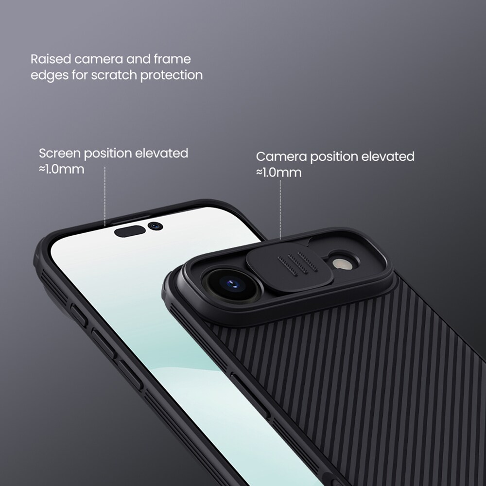 iPhone 17 Air Deksel med kameralinsebeskyttelse - CamShield, Svart