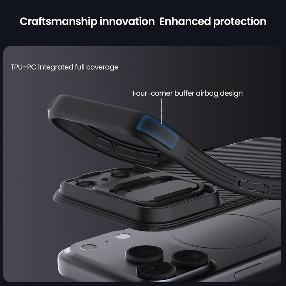 iPhone 17 Pro Max Deksel med kameralinsebeskyttelse - CamShield, Grønn