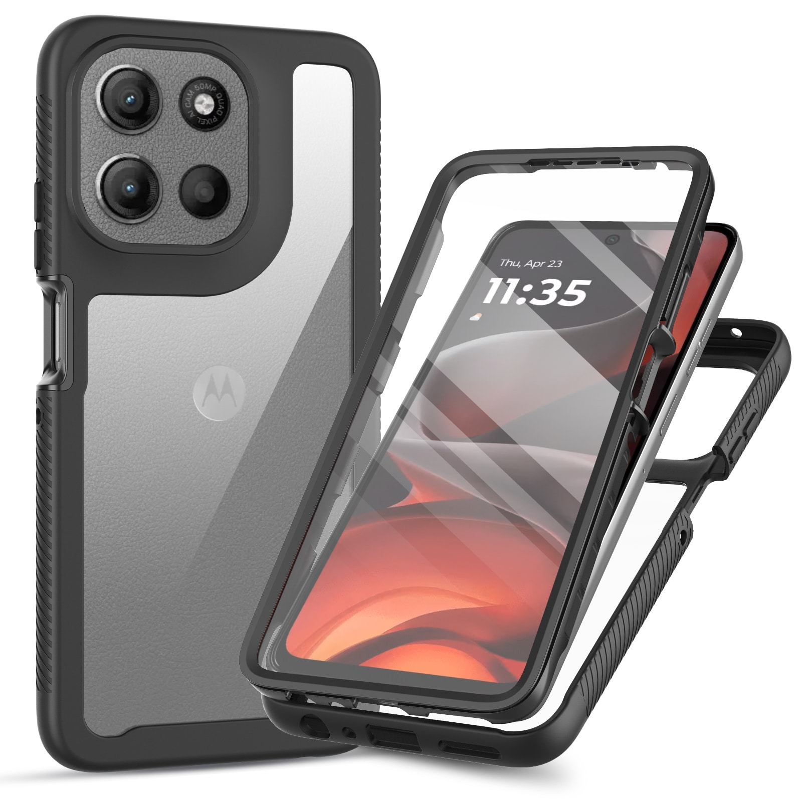 Motorola Moto G86 Deksel Full Protection, Svart