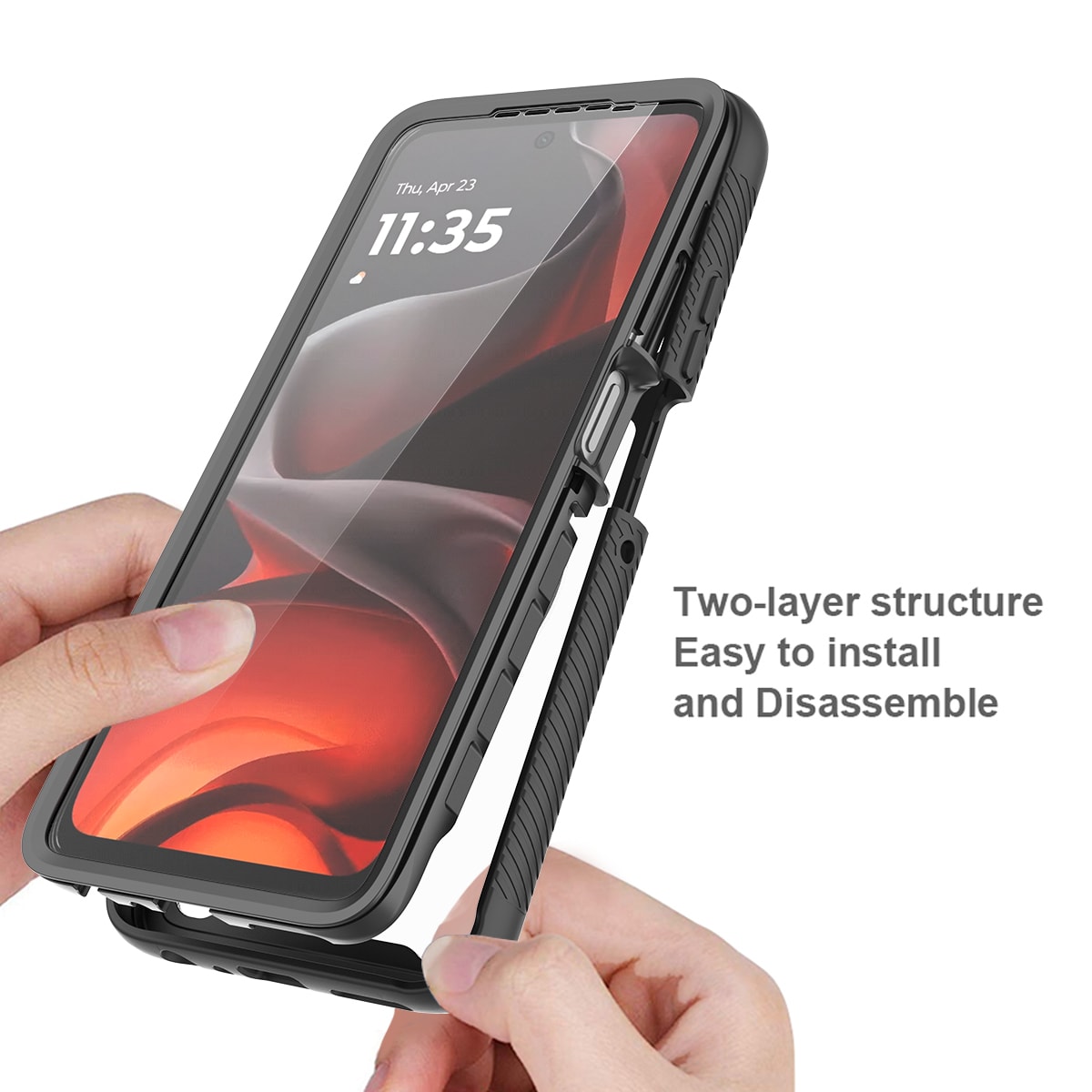 Motorola Moto G86 Deksel Full Protection, Svart
