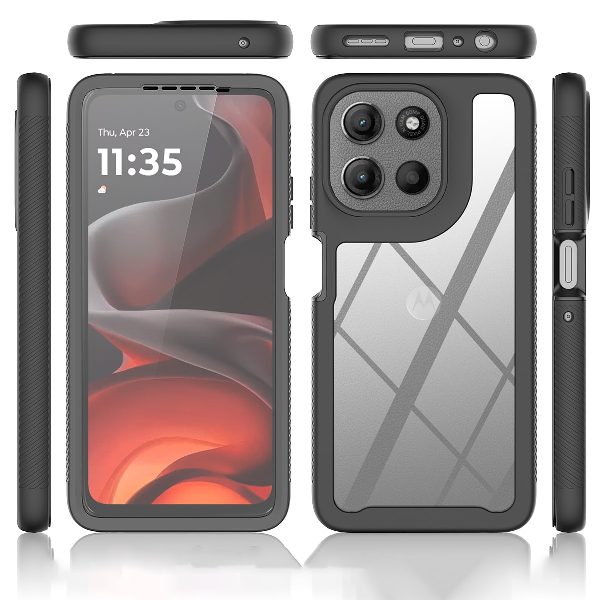 Motorola Moto G86 Deksel Full Protection, Svart