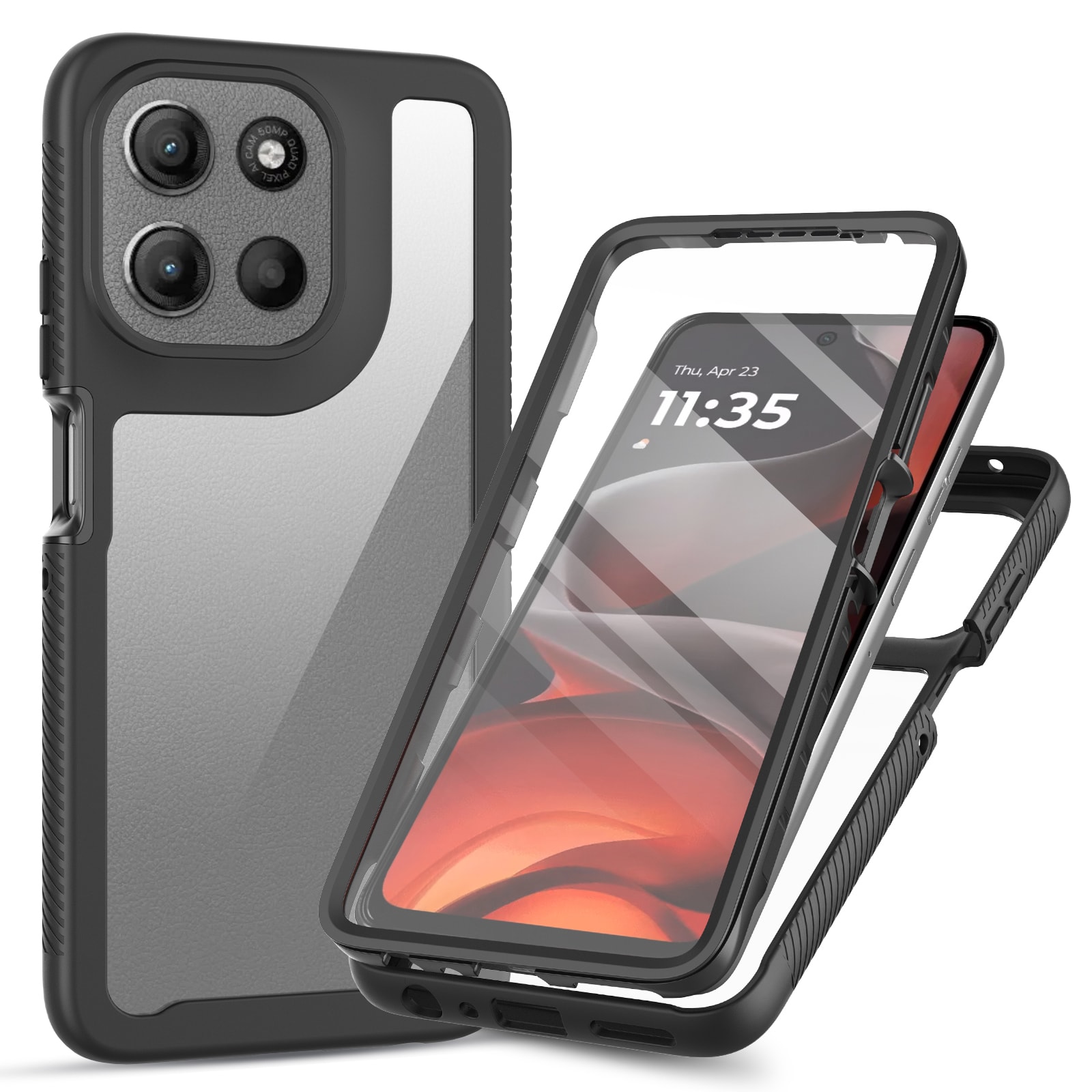 Motorola Moto G56 Deksel Full Protection, Svart
