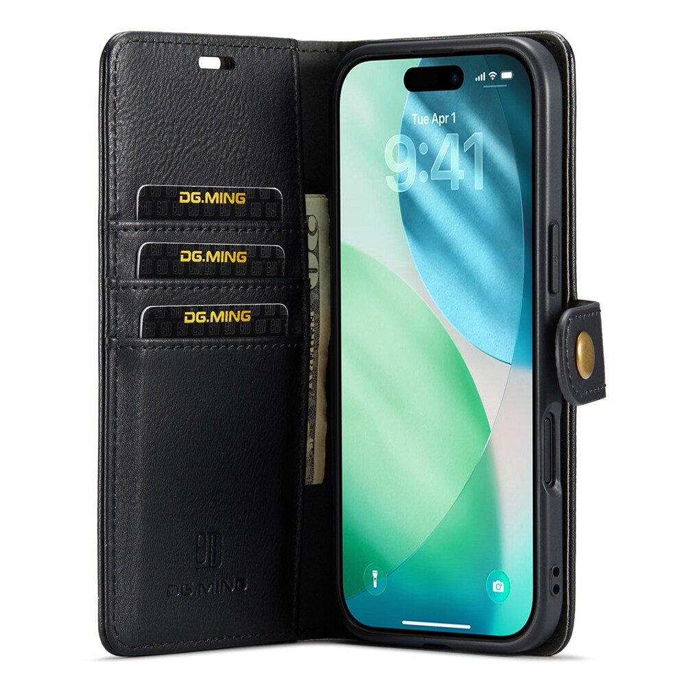 iPhone 17 Air Lommeboketui med avtakbart deksel, Black