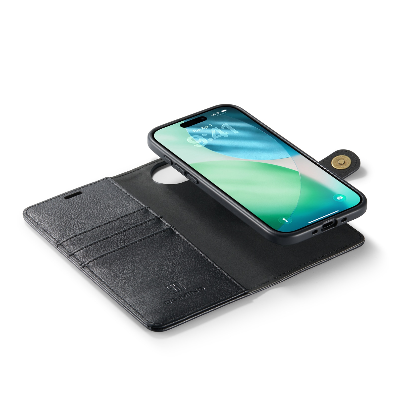 iPhone 17 Air Lommeboketui med avtakbart deksel, Black