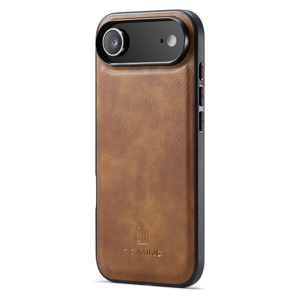 iPhone 17 Air Lommeboketui med avtakbart deksel, Cognac
