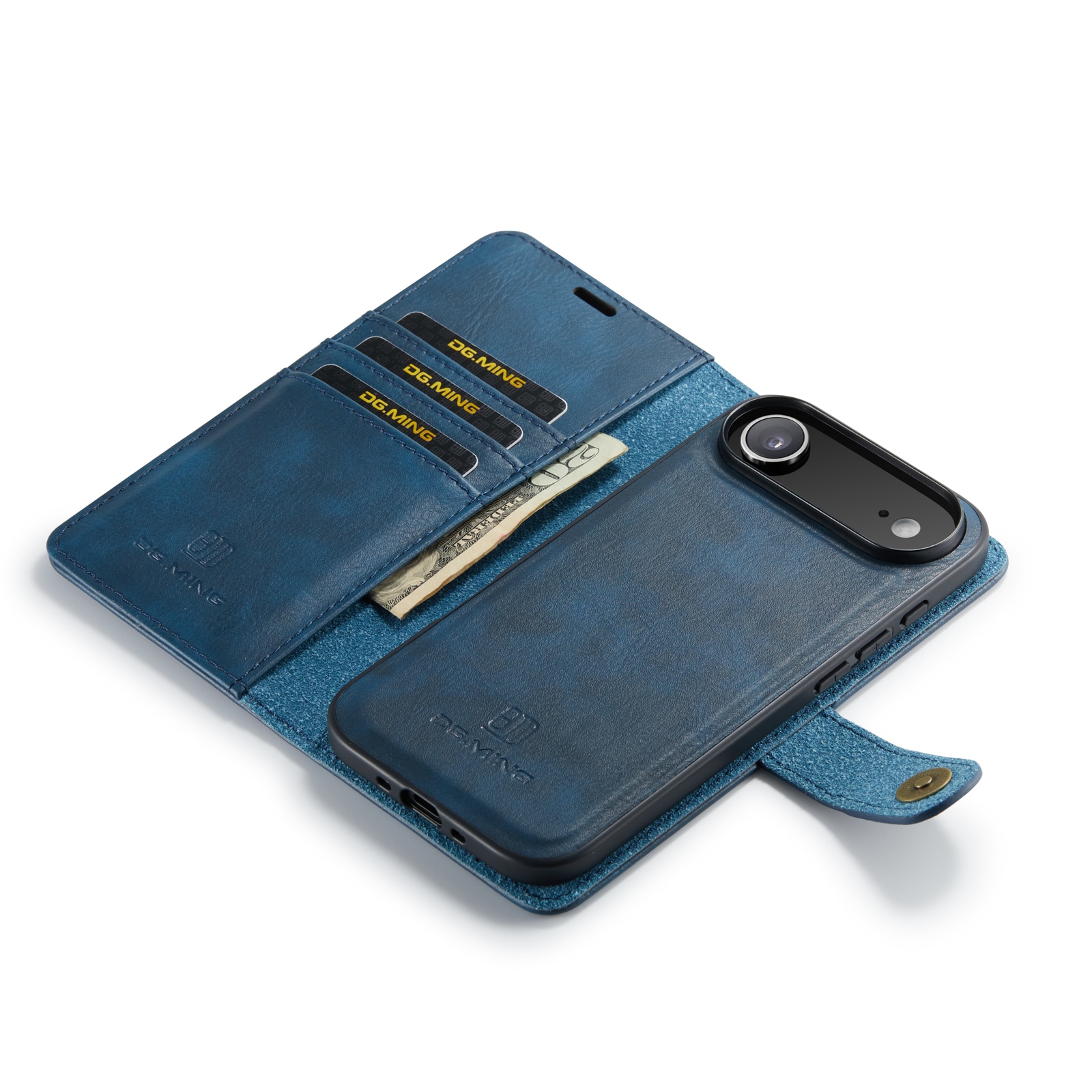 iPhone 17 Air Lommeboketui med avtakbart deksel, Blue