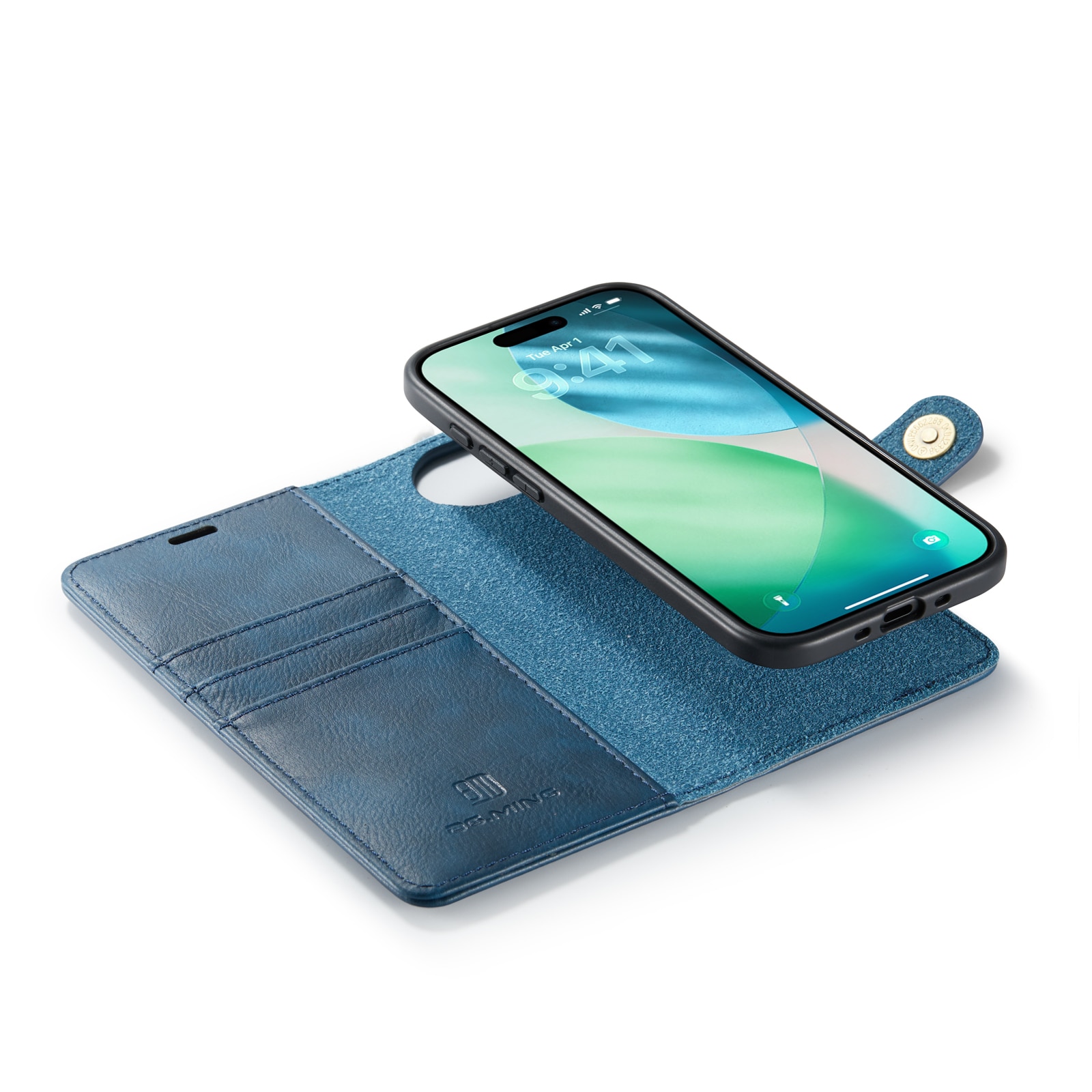 iPhone 17 Air Lommeboketui med avtakbart deksel, Blue