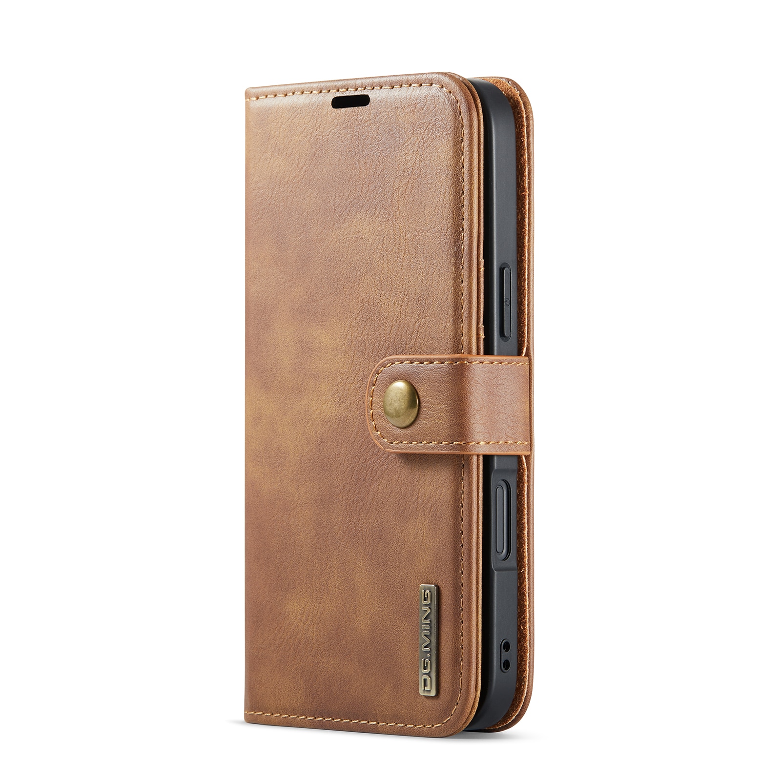 iPhone 17 Lommeboketui med avtakbart deksel, Cognac