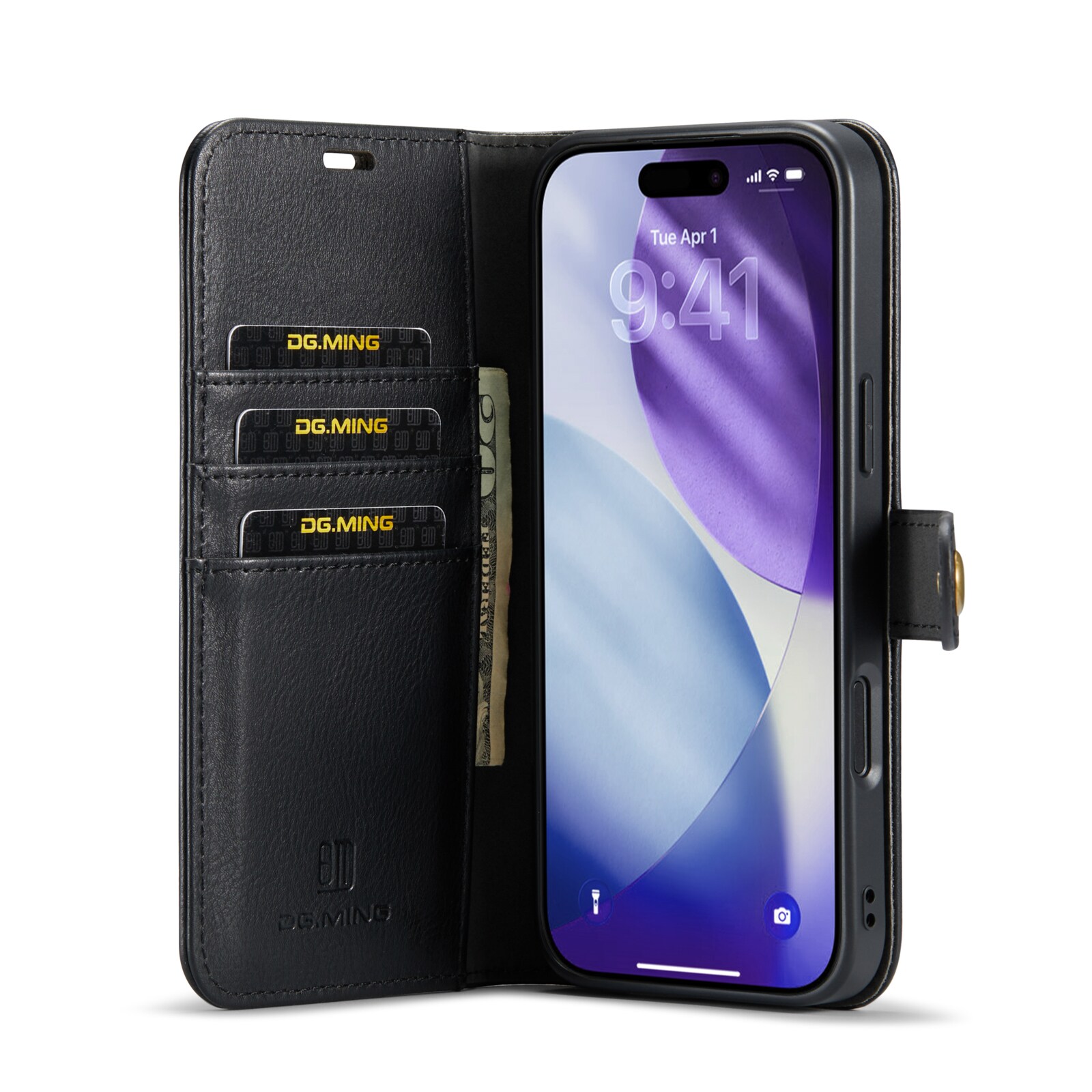iPhone 17 Pro Lommeboketui med avtakbart deksel, Black