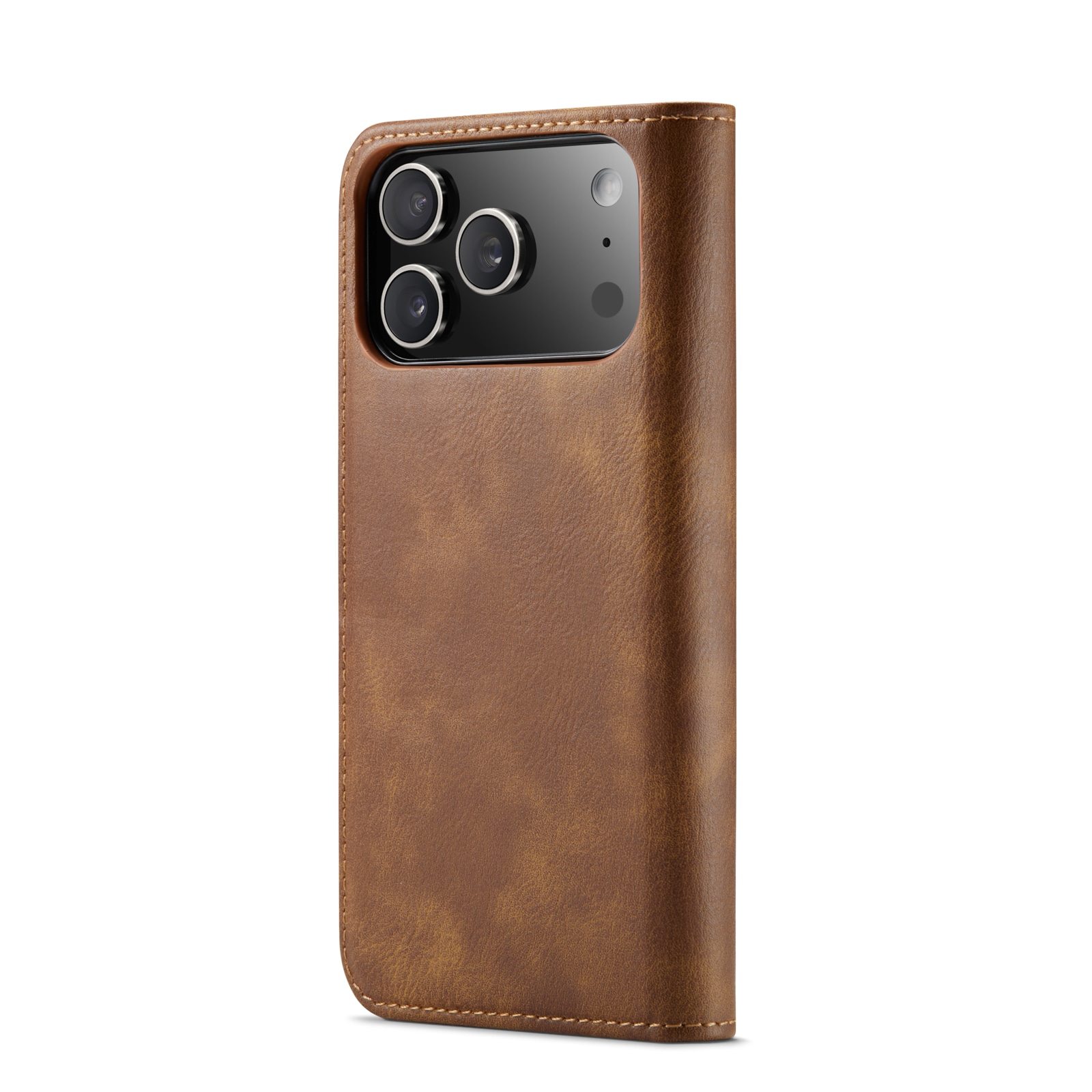 iPhone 17 Pro Max Lommeboketui med avtakbart deksel, Cognac