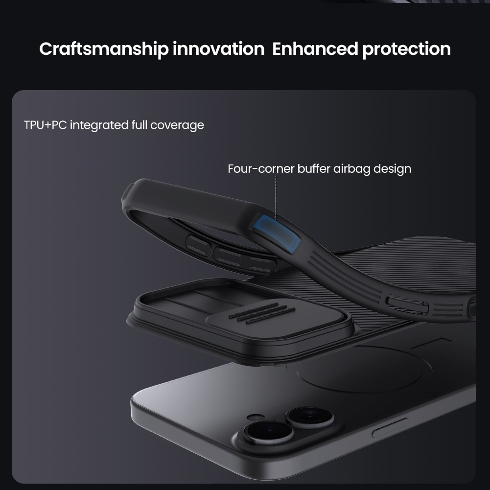 iPhone 17 MagSafe-deksel med kamerabeskyttelse - CamShield, Svart