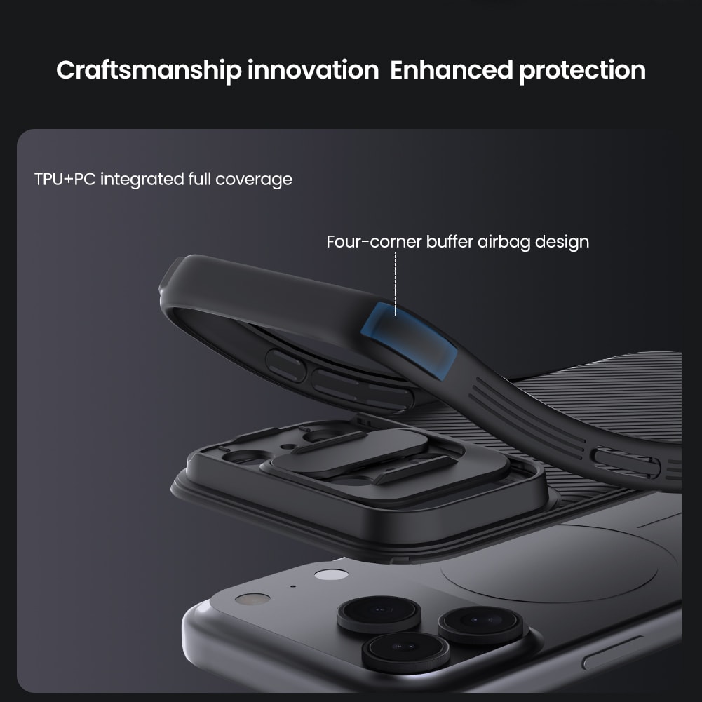 iPhone 17 Pro MagSafe-deksel med kamerabeskyttelse - CamShield, Svart