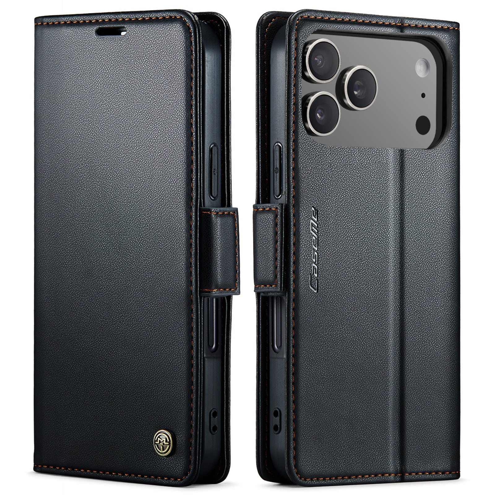iPhone 17 Pro Max Slankt RFID-lommeboketui, Svart