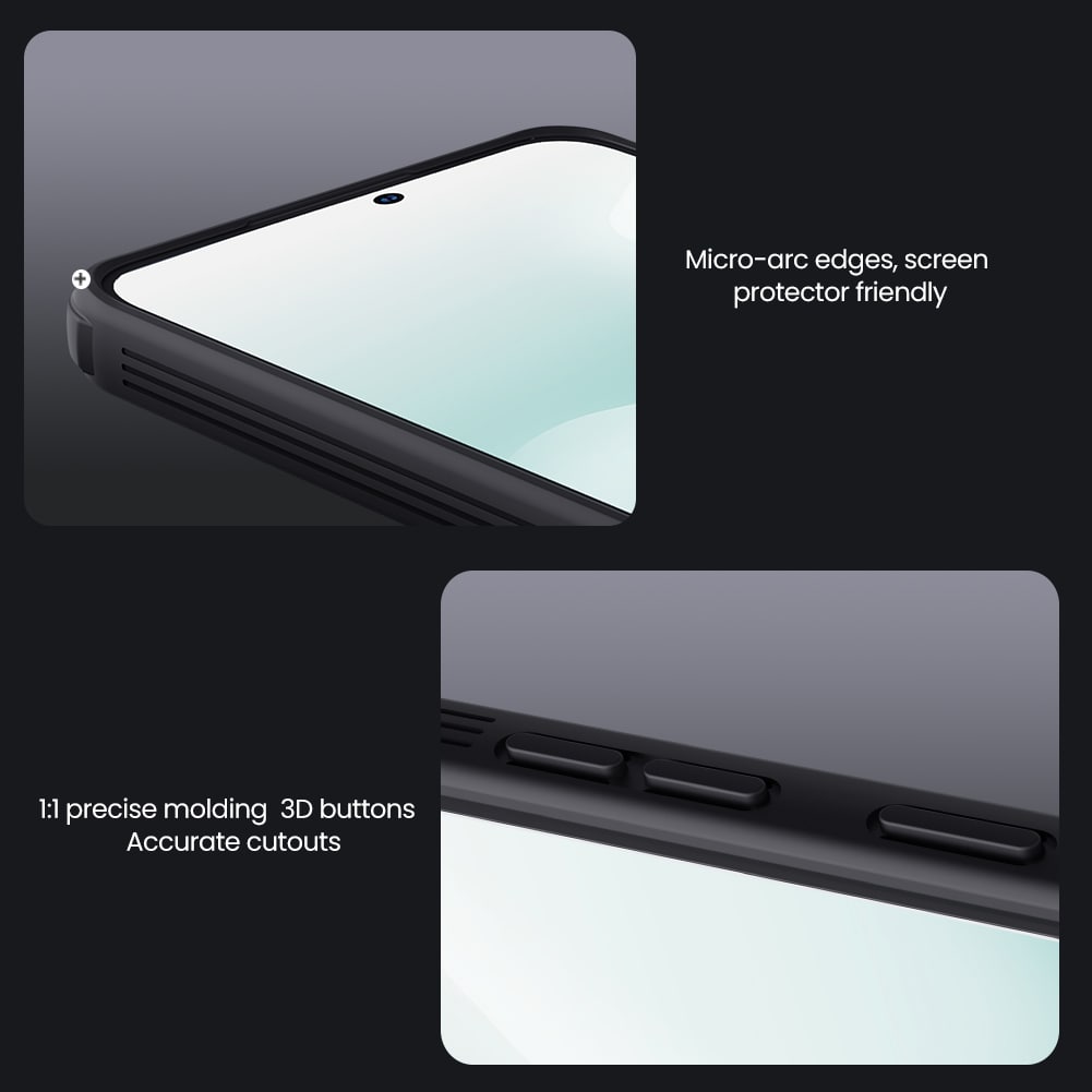 Samsung Galaxy S25 FE Deksel med kameralinsebeskyttelse - CamShield, Svart