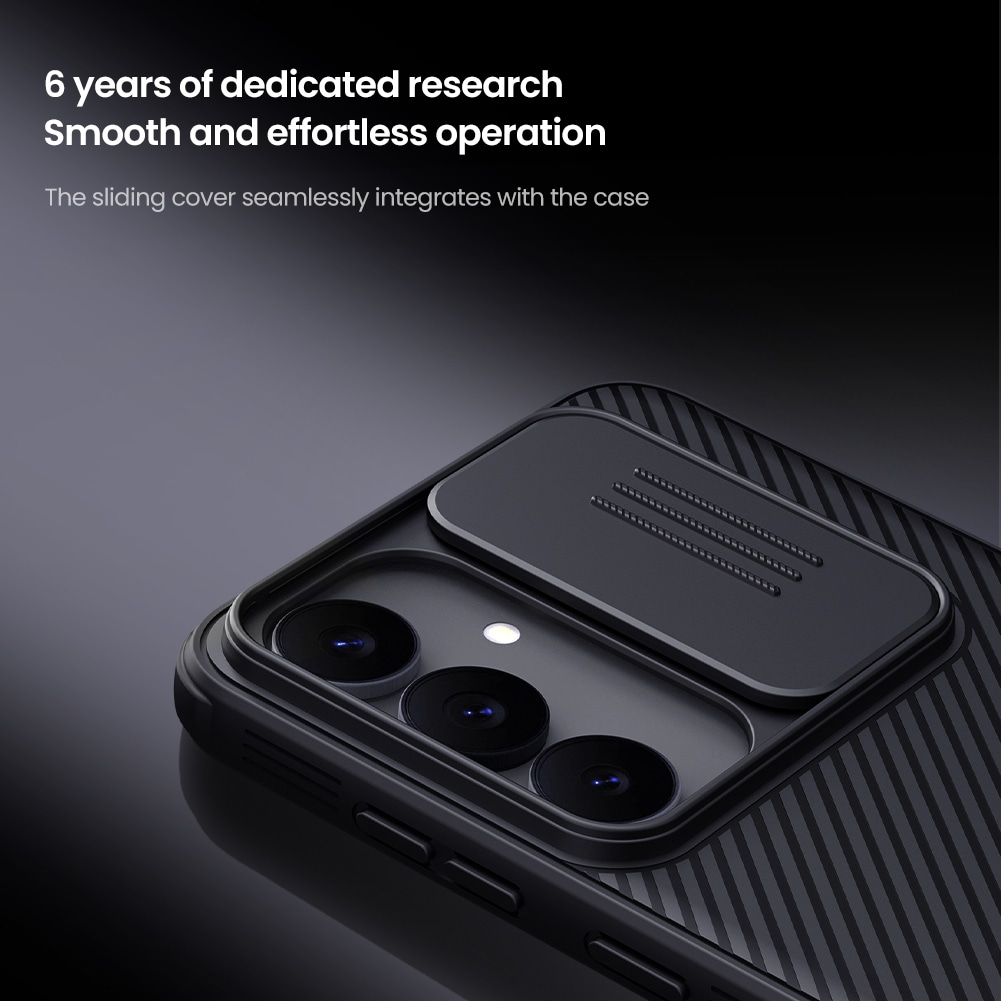 Samsung Galaxy S25 FE Deksel med kameralinsebeskyttelse - CamShield, Svart