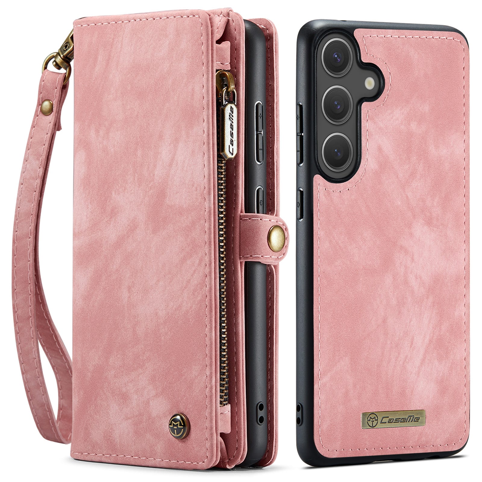 Samsung Galaxy S25 FE Romslig lommeboketui med mange kortlommer, Rosa