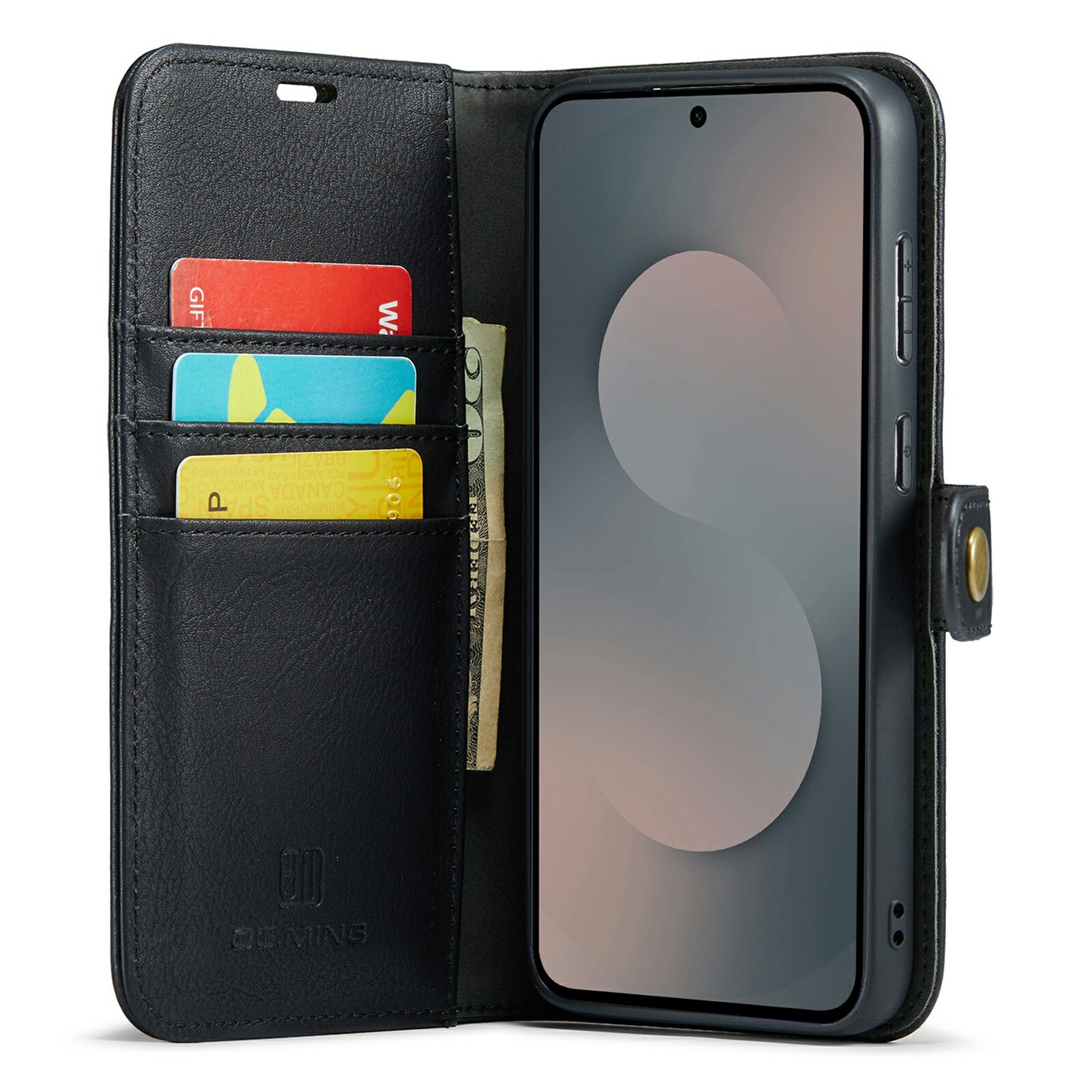 Samsung Galaxy S25 FE Lommeboketui med avtakbart deksel, Black