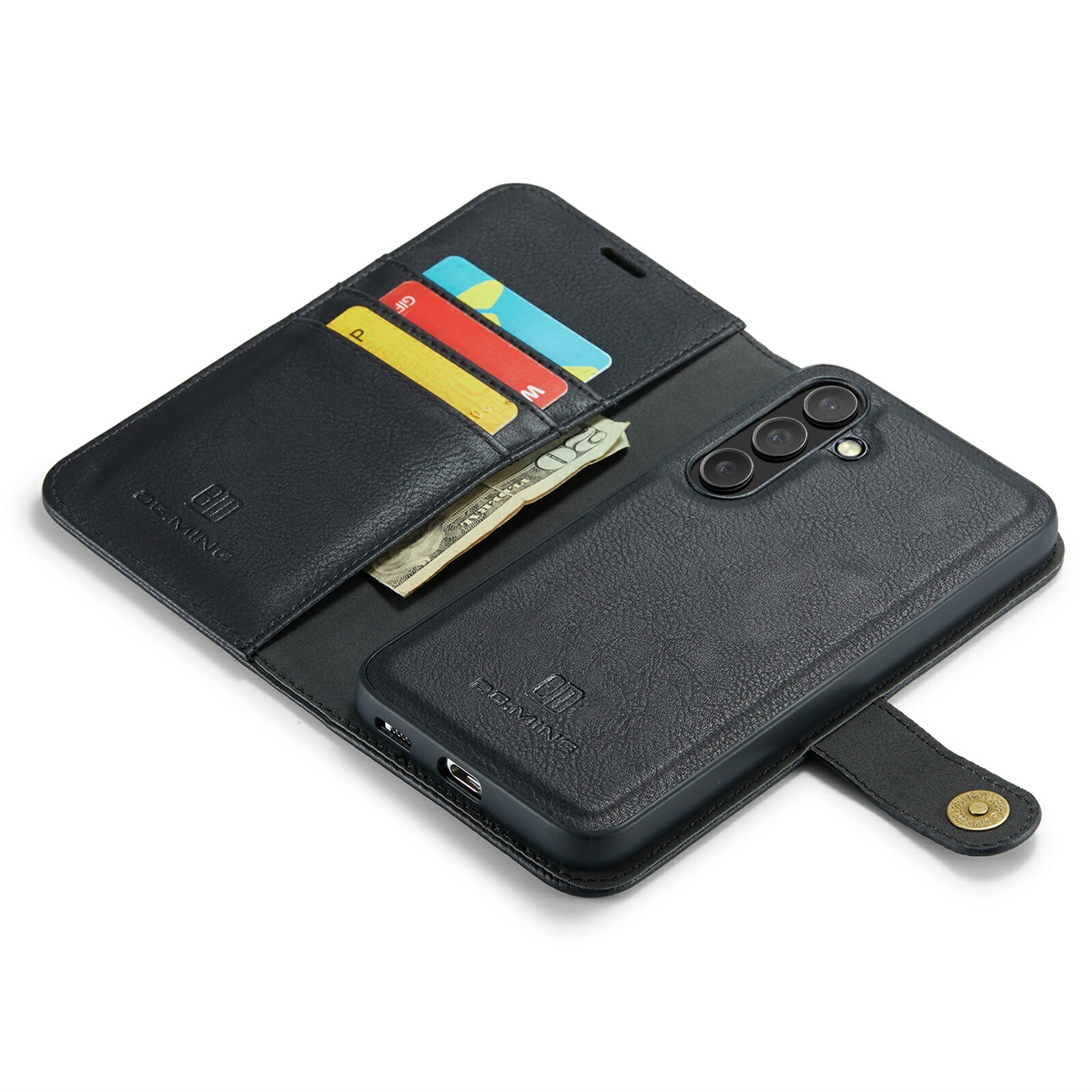 Samsung Galaxy S25 FE Lommeboketui med avtakbart deksel, Black