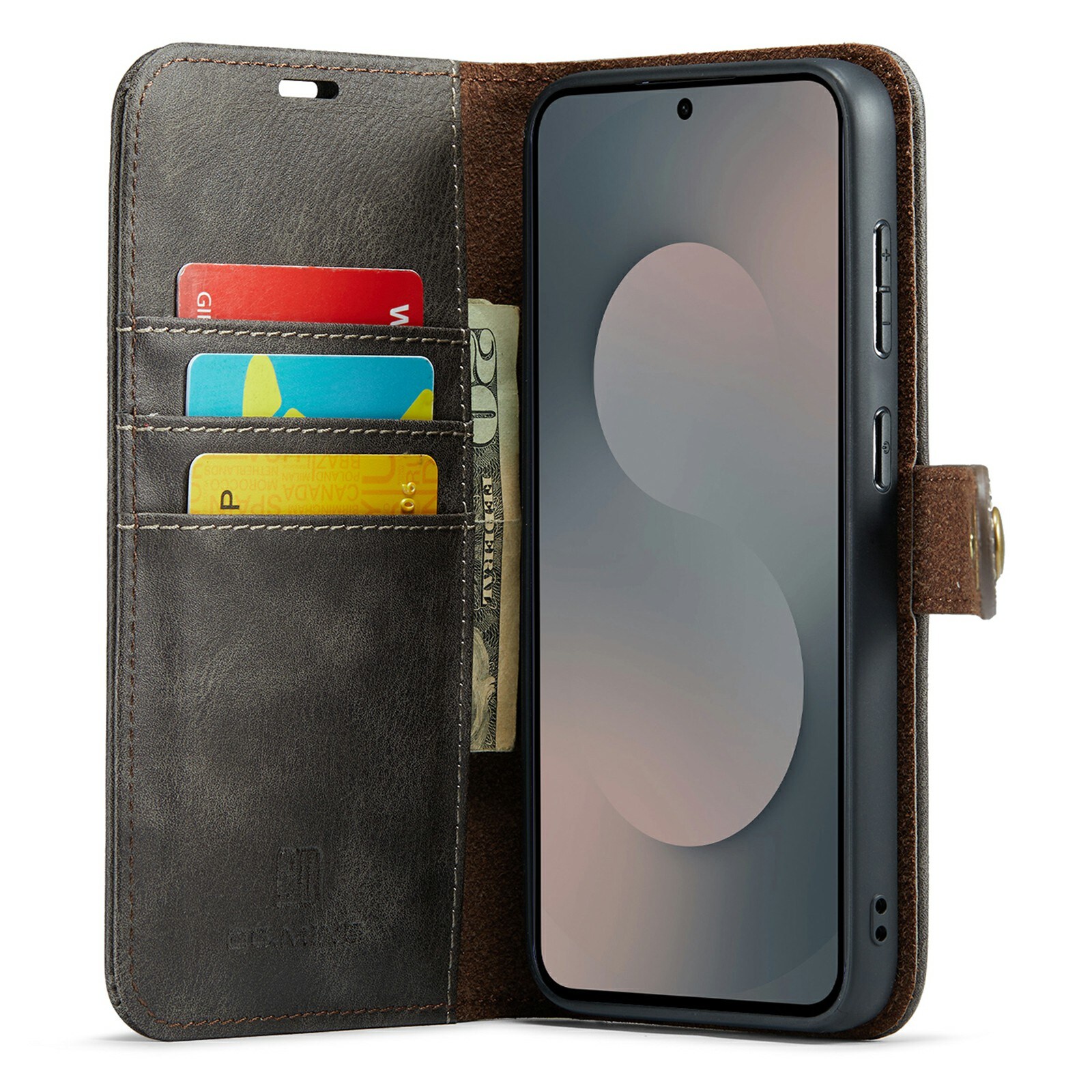 Samsung Galaxy S25 FE Lommeboketui med avtakbart deksel, Brown