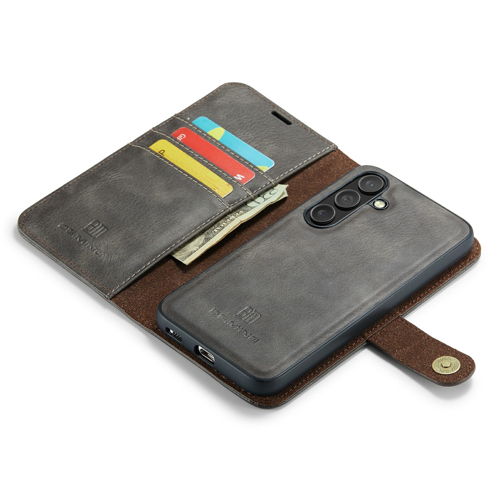 Samsung Galaxy S25 FE Lommeboketui med avtakbart deksel, Brown