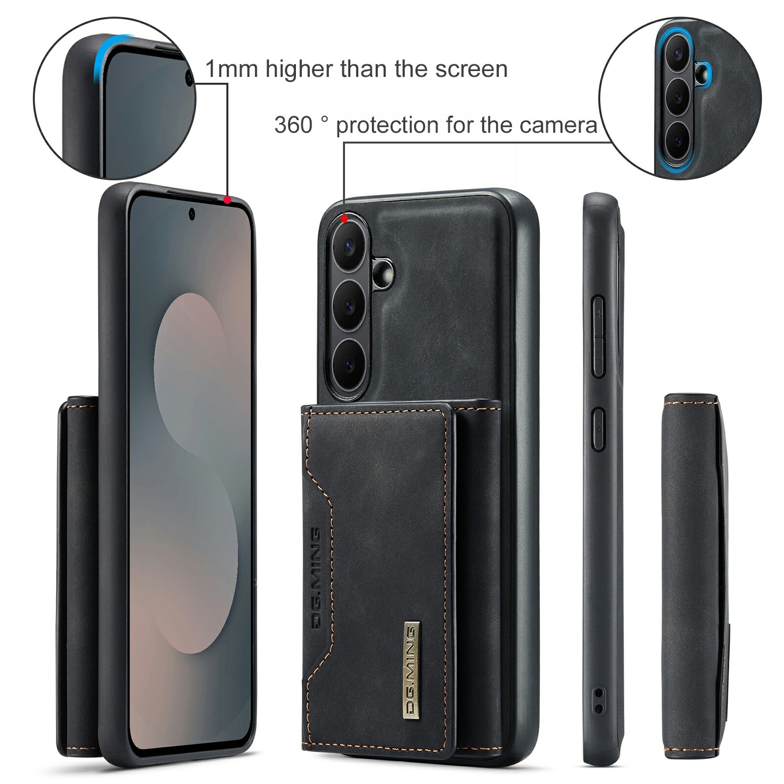 Samsung Galaxy S25 FE Deksel med avtakbar lommebok, Svart