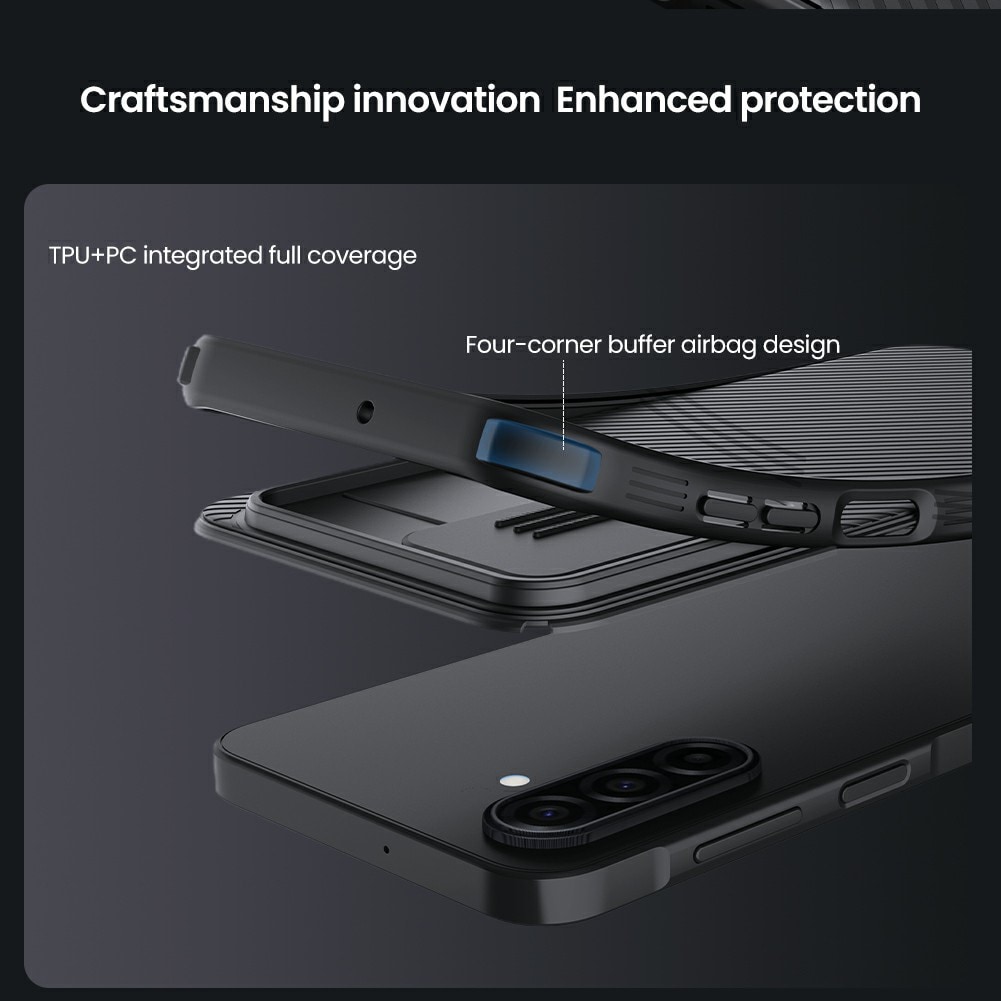 Samsung Galaxy A17 Deksel med kameralinsebeskyttelse - CamShield, Svart