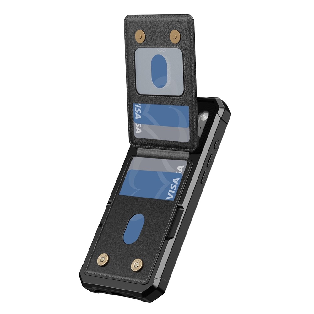 iPhone 17 Pro Stilrent Mobildeksel med Lommebok, Svart