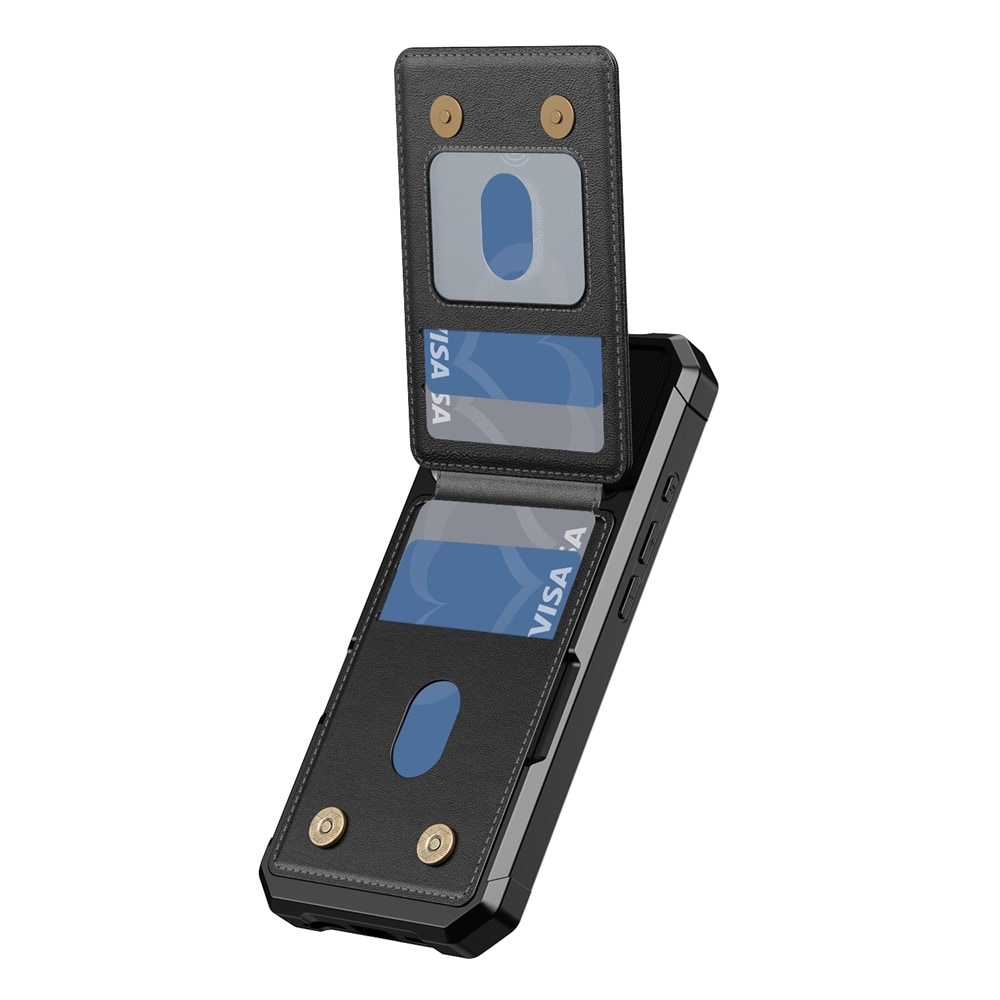 iPhone 17 Pro Max Stilrent Mobildeksel med Lommebok, Svart