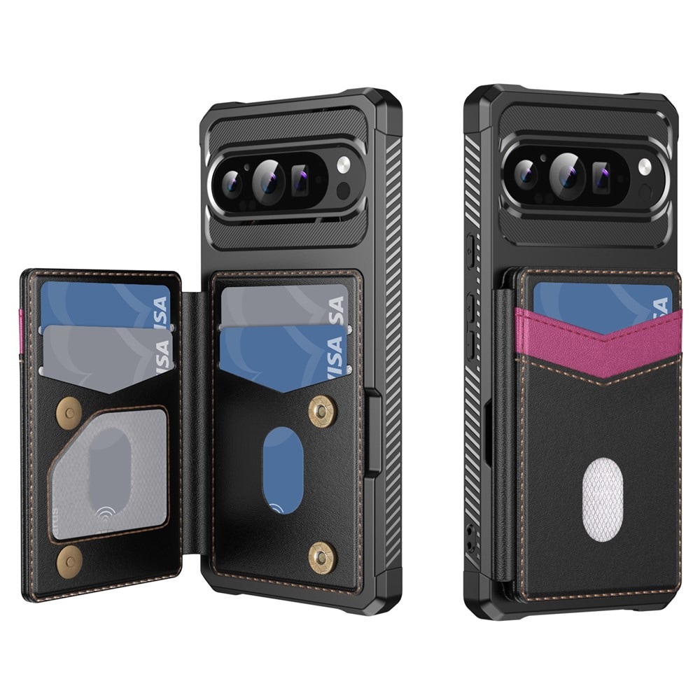 Google Pixel 10 Pro Mobildeksel med RFID-Lommebok, Svart