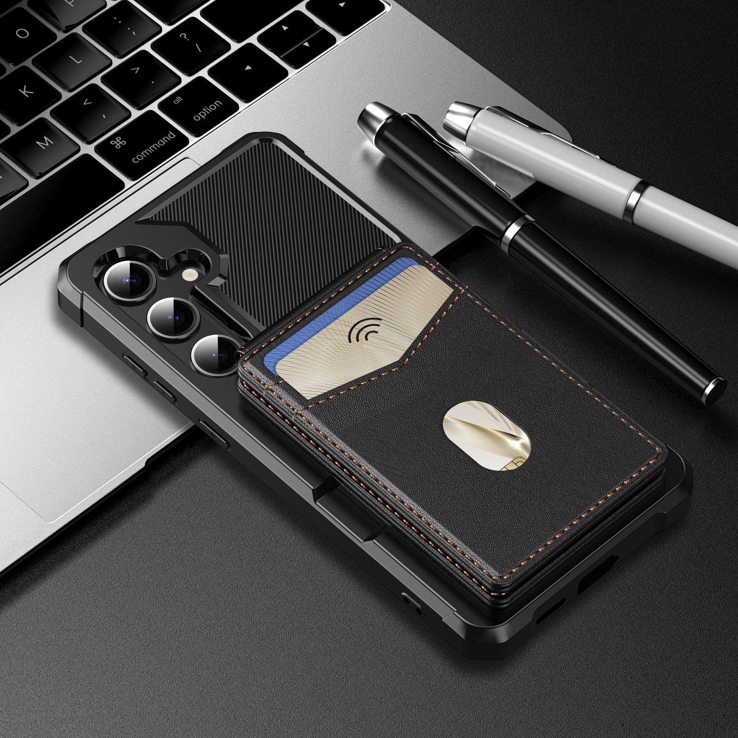 Samsung Galaxy S24 Magnetisk mobildeksel med avtakbar lommebok, Svart