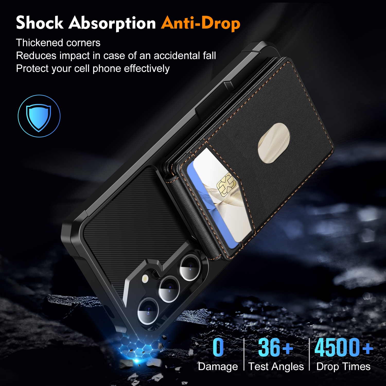 Samsung Galaxy S25 Magnetisk mobildeksel med avtakbar lommebok, Svart