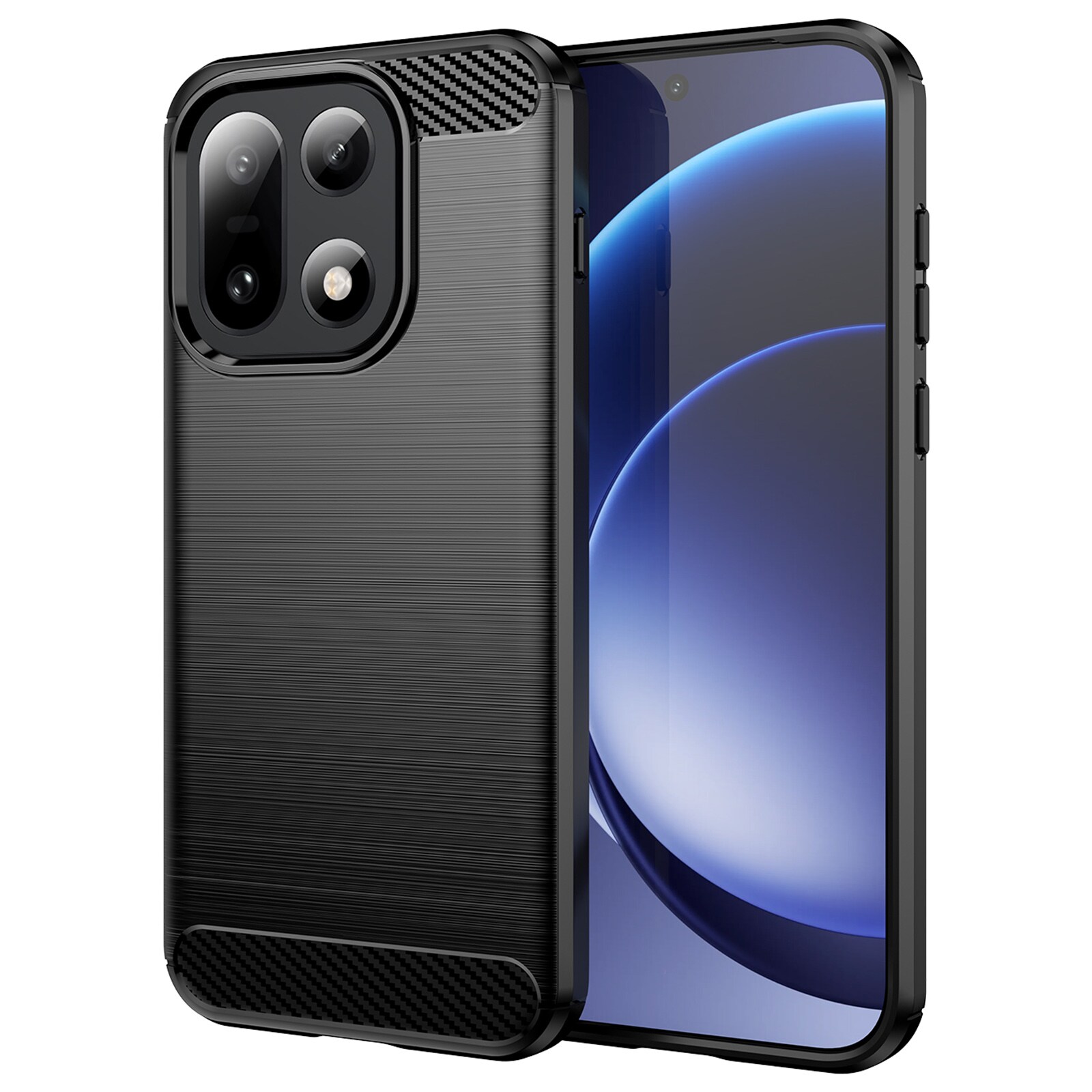  OnePlus 15 TPU-deksel Brushed, Svart