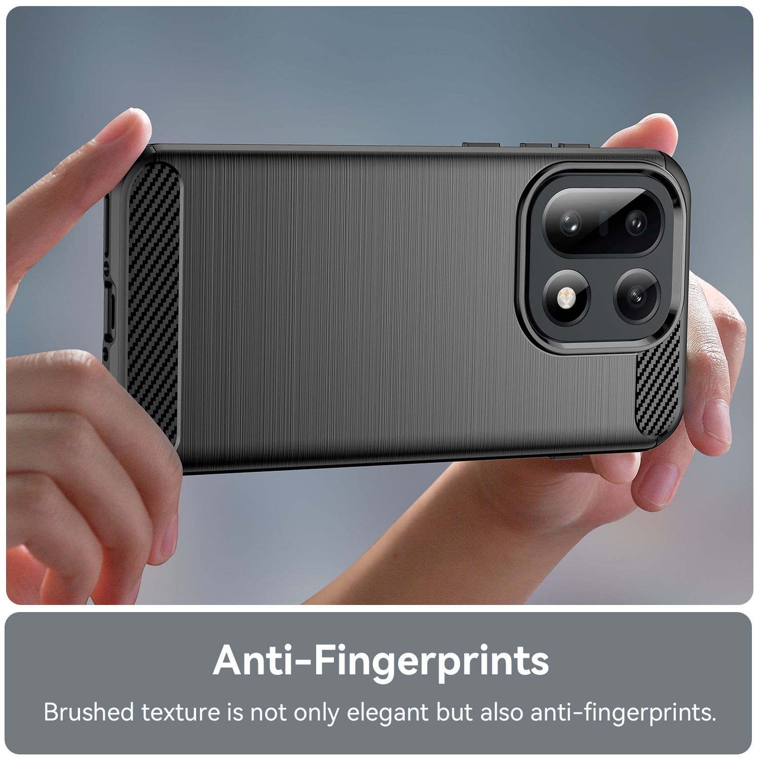  OnePlus 15 TPU-deksel Brushed, Svart