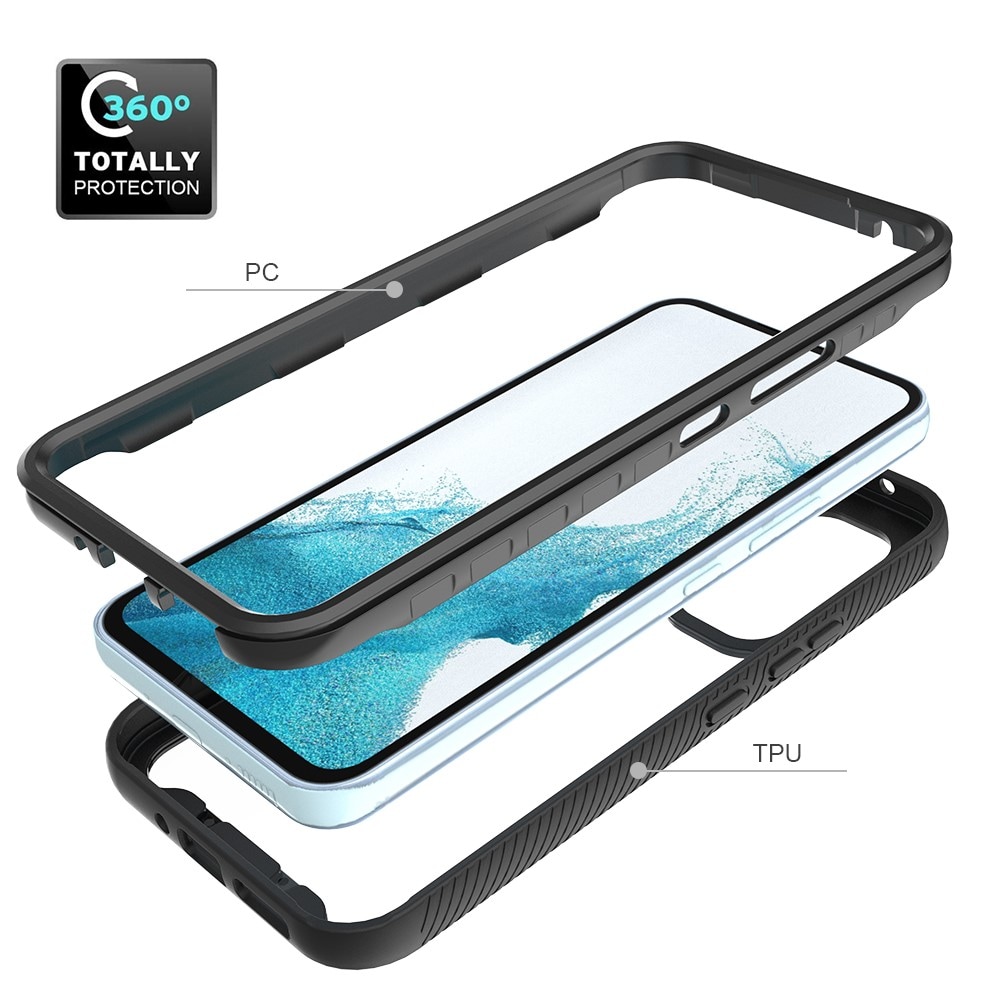 Samsung Galaxy A54 Mobildeksel med beskyttelsesramme, Svart