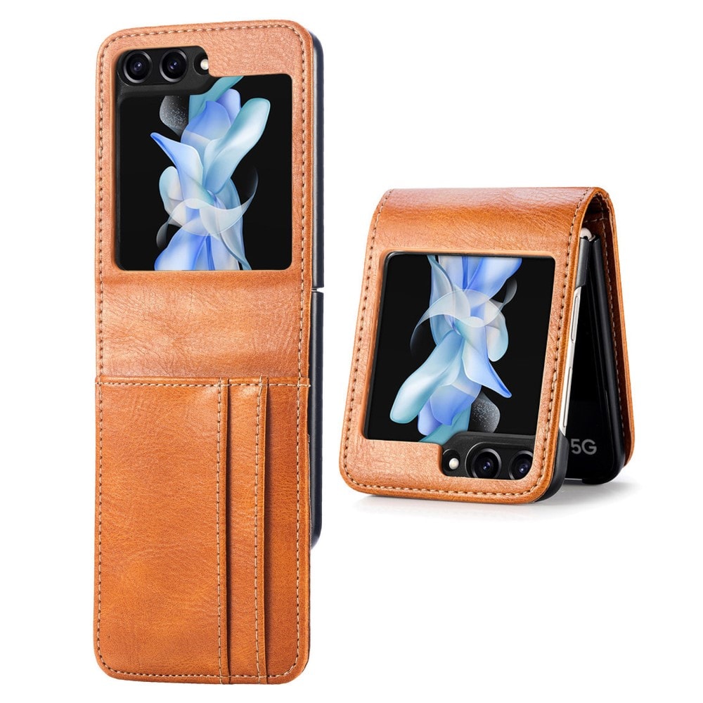 Samsung Galaxy Z Flip 5 Enkelt mobildeksel, Brun