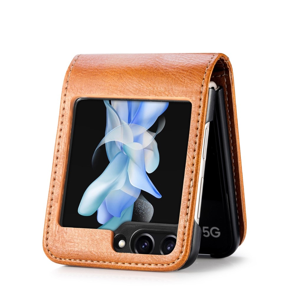 Samsung Galaxy Z Flip 5 Enkelt mobildeksel, Brun