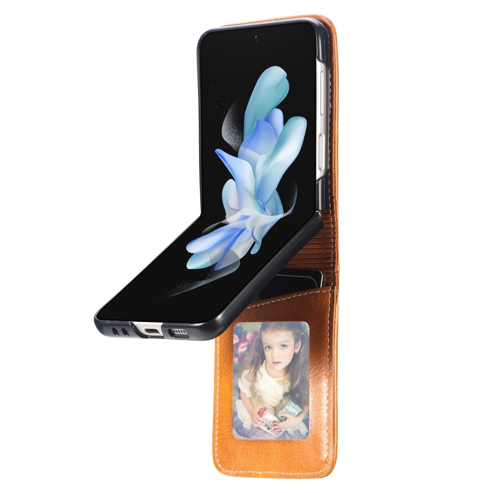 Samsung Galaxy Z Flip 5 Enkelt mobildeksel, Brun