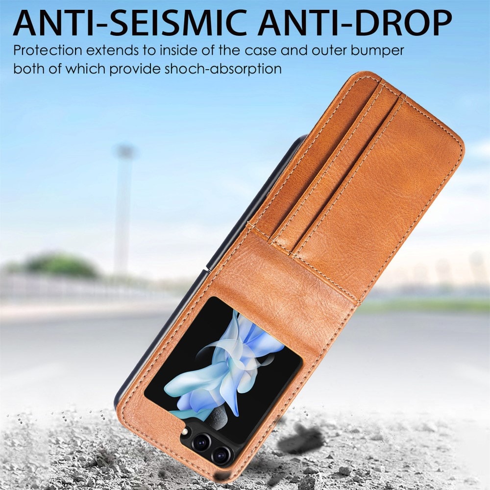 Samsung Galaxy Z Flip 5 Enkelt mobildeksel, Brun